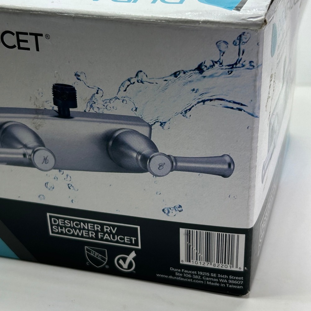 Dura Faucet DF-SA100L-SN RV Shower Faucet Brushed Satin Nickel Dual Lever Valve - Picture 9 of 12